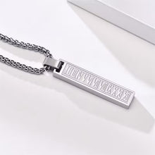 Collier rectangulaire en acier inoxydable avec chiffres romains (EGN052)