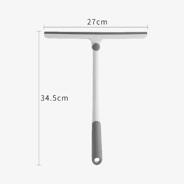 360° Rotatable Shower Squeegee Glass Wiper - Silicone Holder, Bathroom Mirror & Glass Cleaner Scraper