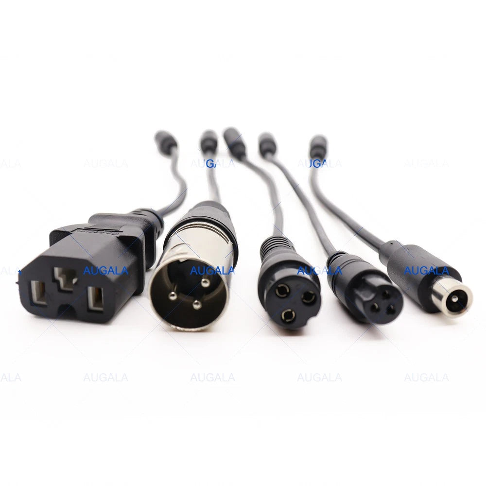 5.5×2.1mm DC Plug Charger Adapter Cable – Multi Connector Conversion Adapter for E-Bike & Scooter Battery Chargers