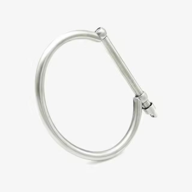 Screw Buckle Stainless Steel Unisex Bangle (EGBT342)