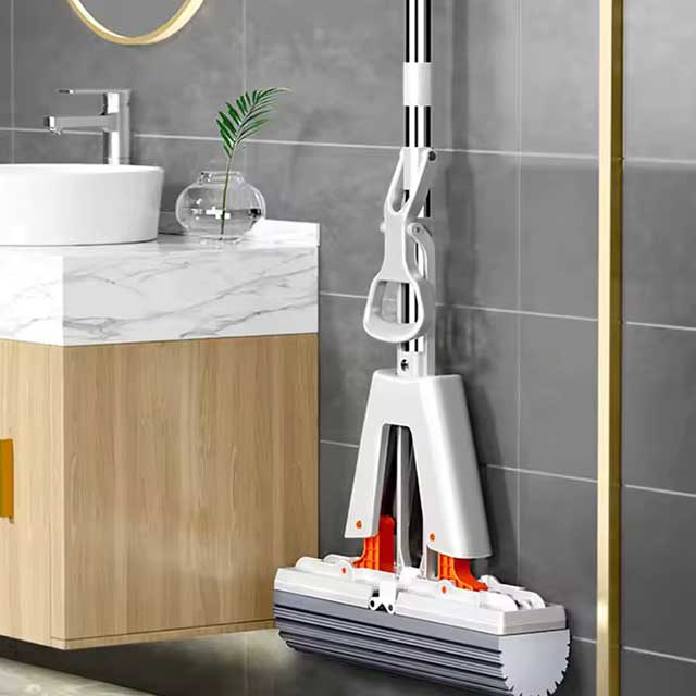 Self-Draining Squeeze Collodion Mop - Wood Floor & Tile Spin Cleaner for Walls, Ceilings & Household Cleaning