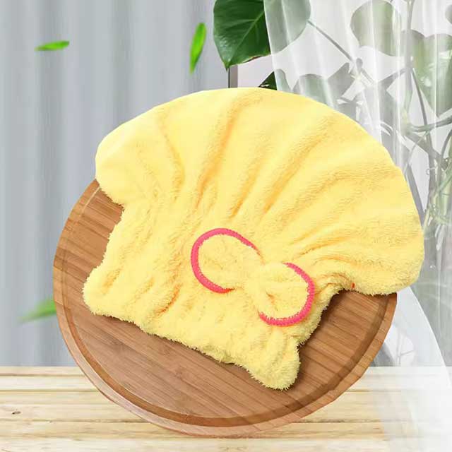 Shower Cap for Women – Microfibre Quick Drying Bath Spa Hat with Bowknot Wrap Towel, Perfect for Room Accessories