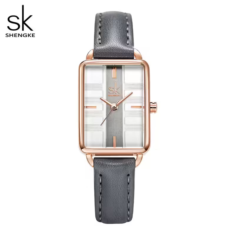 SK Leather & Stainless Steel Women Watch (K0147)