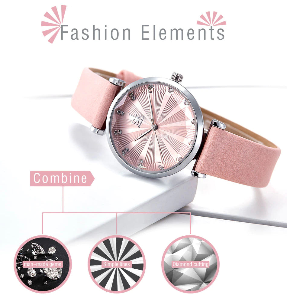 Montre femme SK en cuir (K0099)