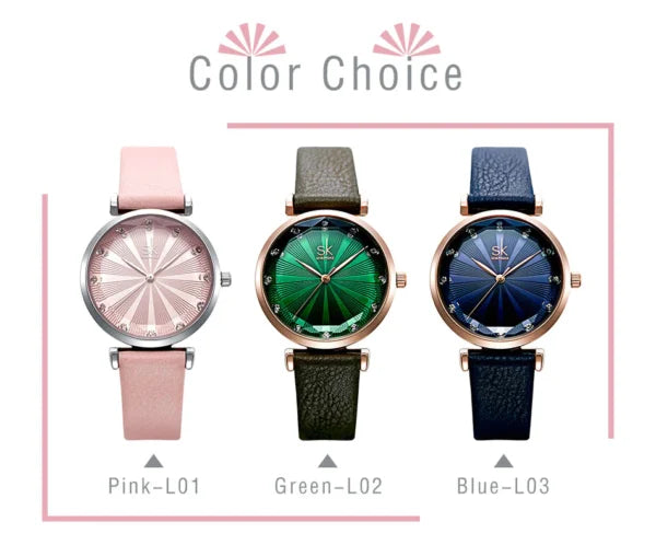 Montre femme SK en cuir (K0099)