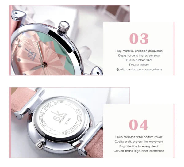 Montre femme SK en cuir (K0099)