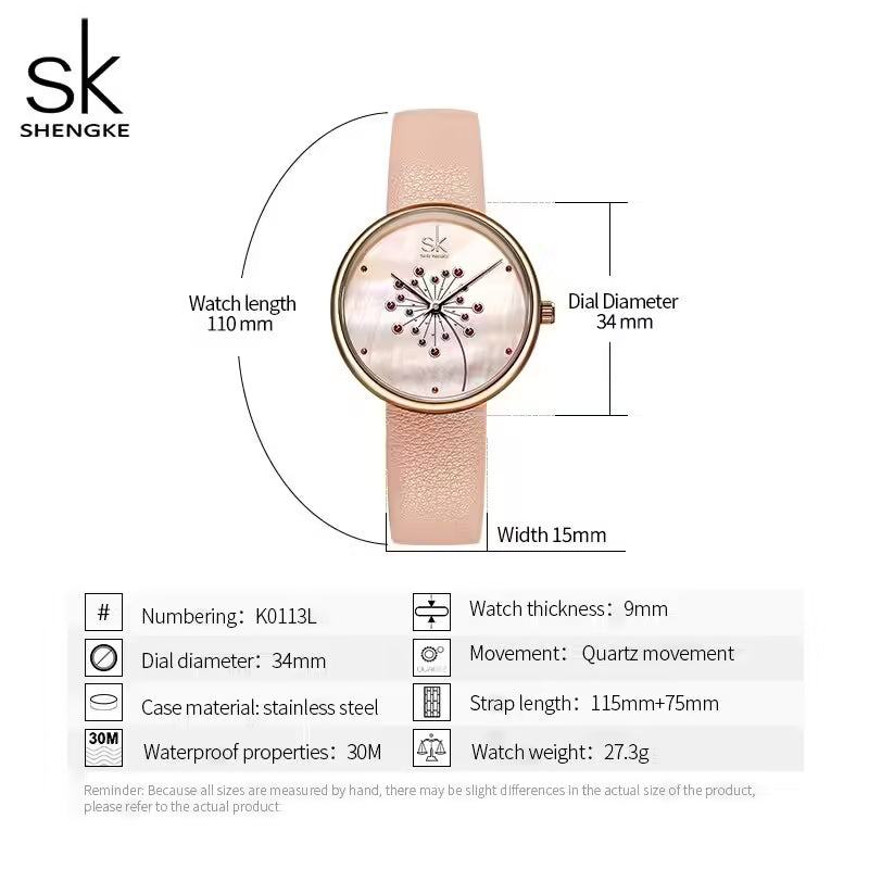 ساعة SK الجلدية النسائية (K0113)