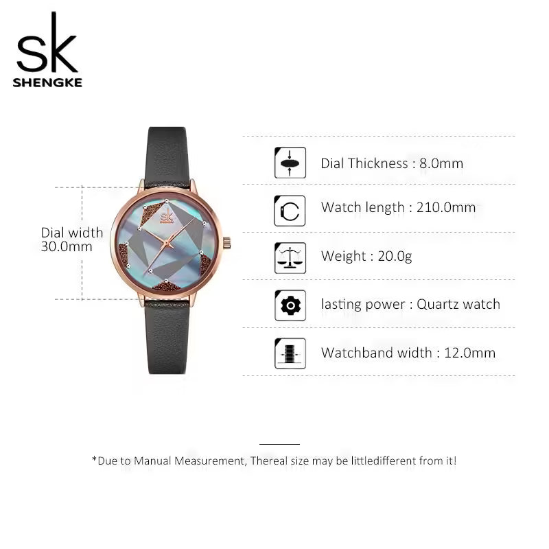 ساعة SK الجلدية النسائية (K0117)