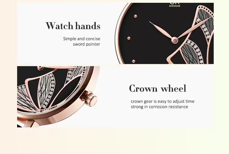 ساعة SK الجلدية النسائية (K0118)