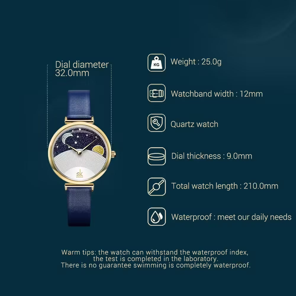 SK Leather Women Watch (K0124)