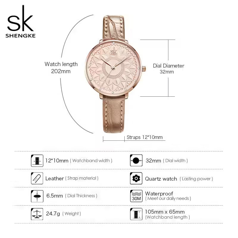 SK Leather Women Watch (K0149)