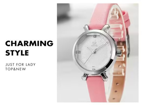 ساعة SK الجلدية النسائية (K8046)