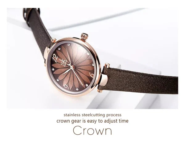 SK Leather Women Watch (K8047)
