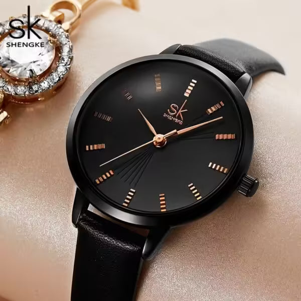SK Leather Women Watch (K9017)