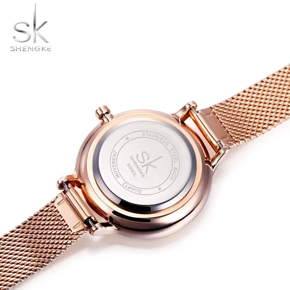 SK Mesh Stainless Steel Women Watch (K0063)