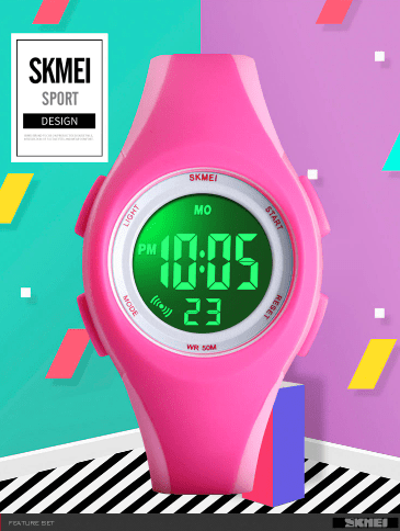 Montre numérique pour enfants SKMEI avec bracelet en silicone (1459)