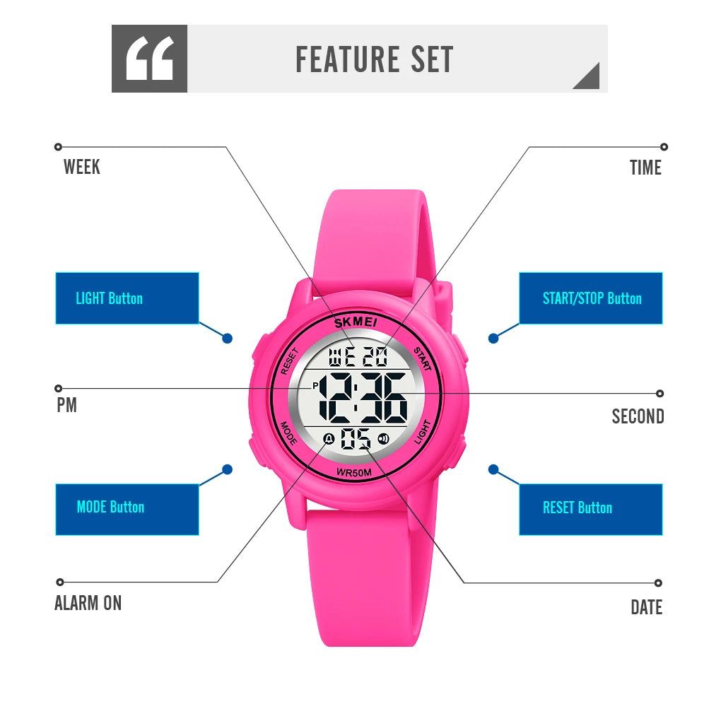 SKMEI Kids Digital Silicone Strap Watch (1721)