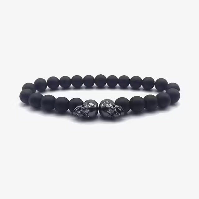 Skull Men Beads Bracelet (EGBT026)