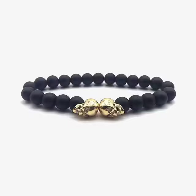 Skull Men Beads Bracelet (EGBT026)