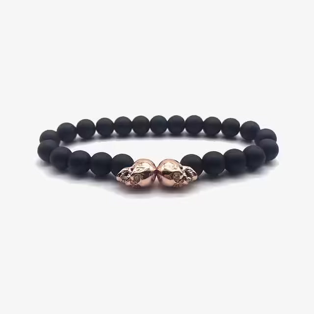 Skull Men Beads Bracelet (EGBT026)