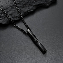 spiral 3d rectangle pendant unisex stainless steel necklace egn063 featured img
