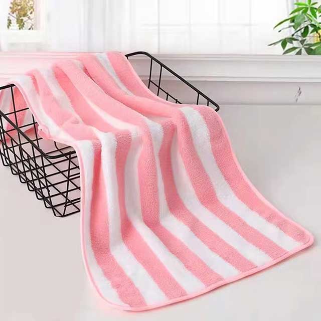 35x75cm Stripes Absorbent Quick-Drying Bath Towel Set – Soft Microfiber Face & Hand Towels for Adults, Bathroom, Swim & Pool Use (2022)