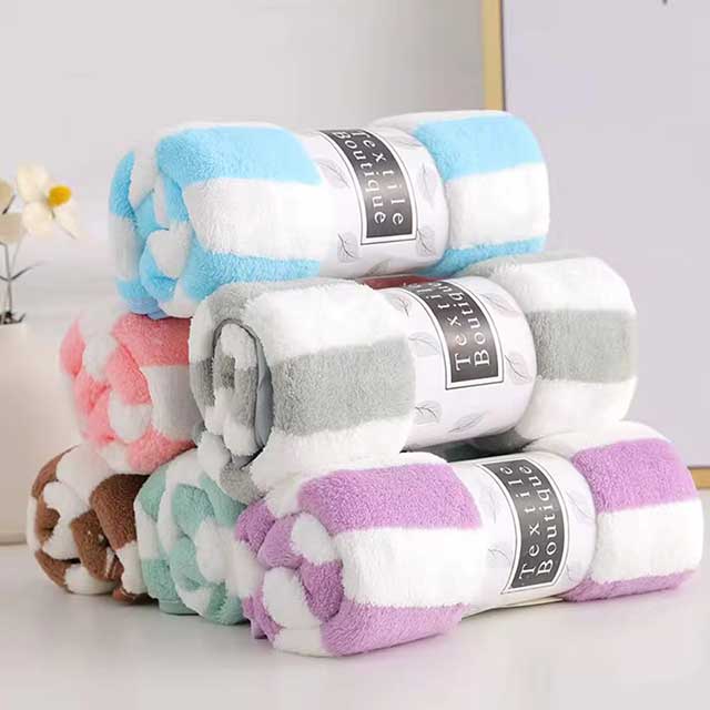 35x75cm Stripes Absorbent Quick-Drying Bath Towel Set – Soft Microfiber Face & Hand Towels for Adults, Bathroom, Swim & Pool Use (2022)