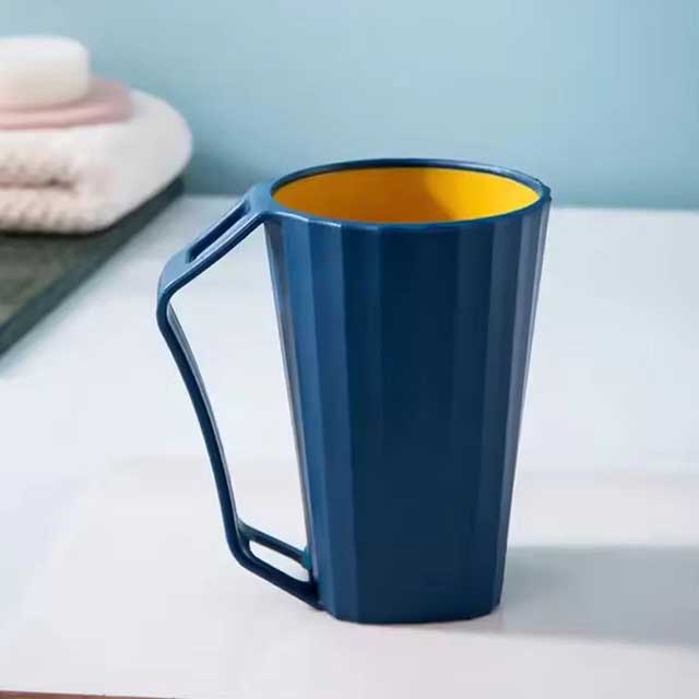 Stylish Tooth-Brushing Cups – Large Capacity PP Plastic Water Mugs for Bathroom & Household Use