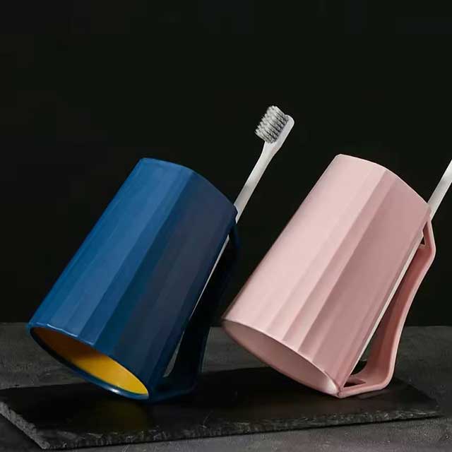 Stylish Tooth-Brushing Cups – Large Capacity PP Plastic Water Mugs for Bathroom & Household Use