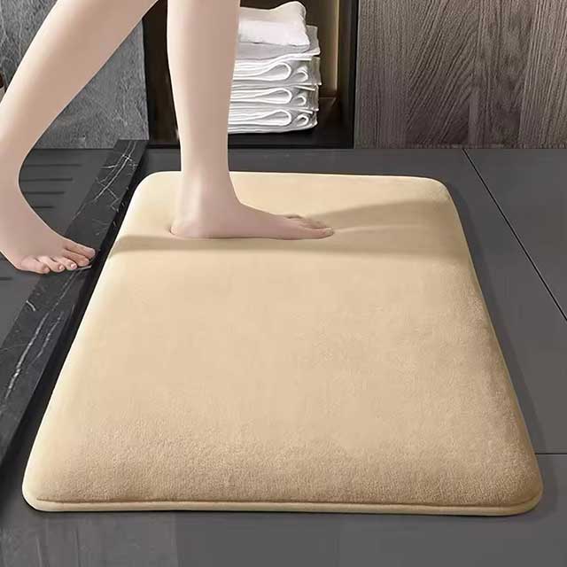 Super Absorbent Coral Velvet Bathroom Floor Mat – Anti-Slip Bath Mat & Door Mat for Quick Drying and Ultimate Comfort