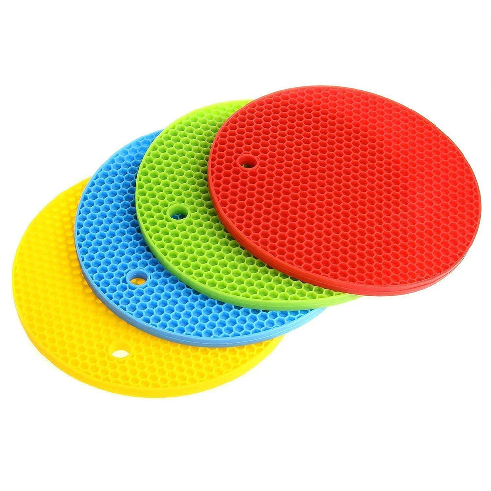 Silicone Trivet Hot Pot Mat – Heat Resistant Non-Slip Pot Holder for Kitchen Countertops, Tables & Hot Dishes