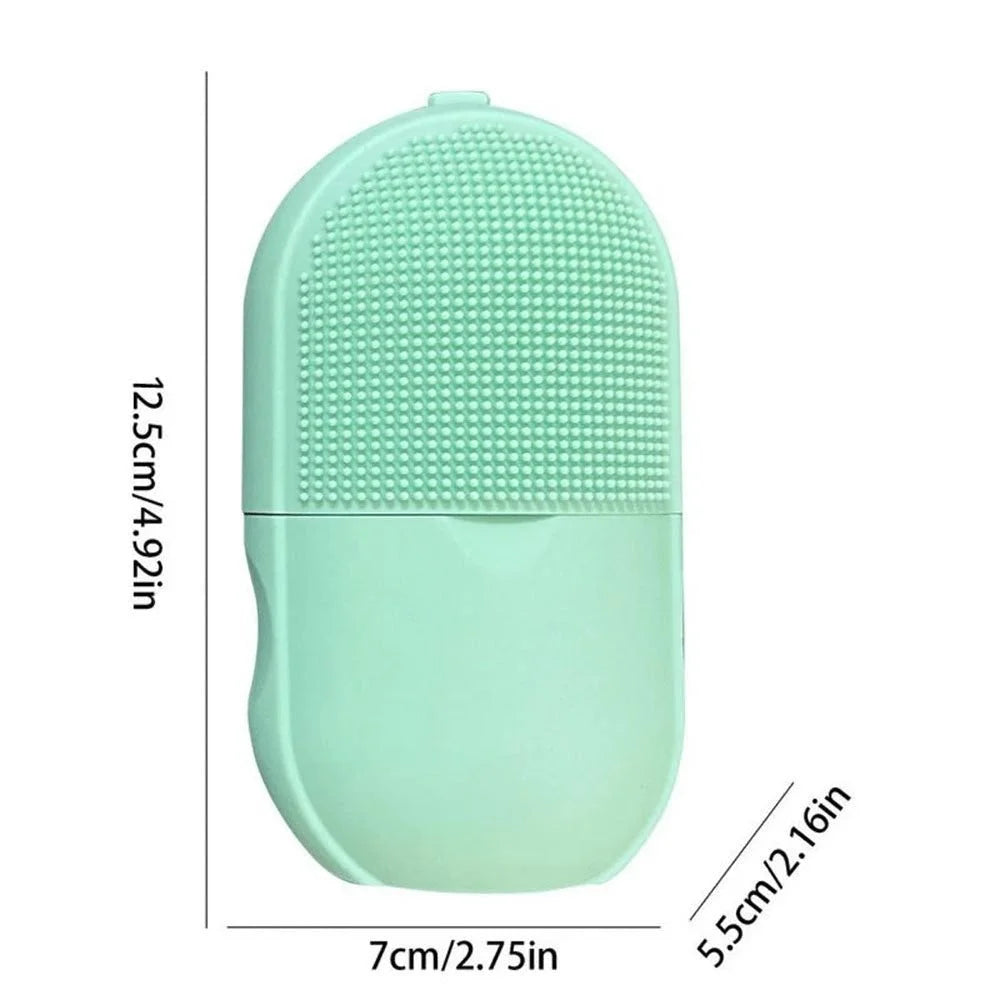 2-in-1 Silicone Facial Cleansing Brush & Ice Face Roller – Deep Pore Cleanser, Facial Massage & Skin Cooling Tool