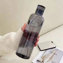 زجاجة مياه شفافة سعة 750 مل مع علامة الوقت - زجاجة شرب تحفيزية مانعة للتسرب للياقة البدنية والسفر والمكتب