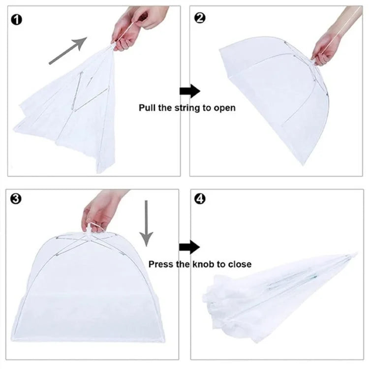 Foldable Mesh Food Covers Set – Pop-Up Food Tent Covers for Indoor & Outdoor Dining, BBQs, Picnics & Parties