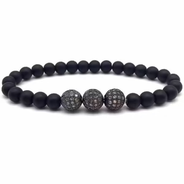 Bracelet à trois perles de boules disco (EGBT020)