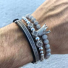 Three Pieces Set Adjustable Shamballa Bracelets (EGBT204)