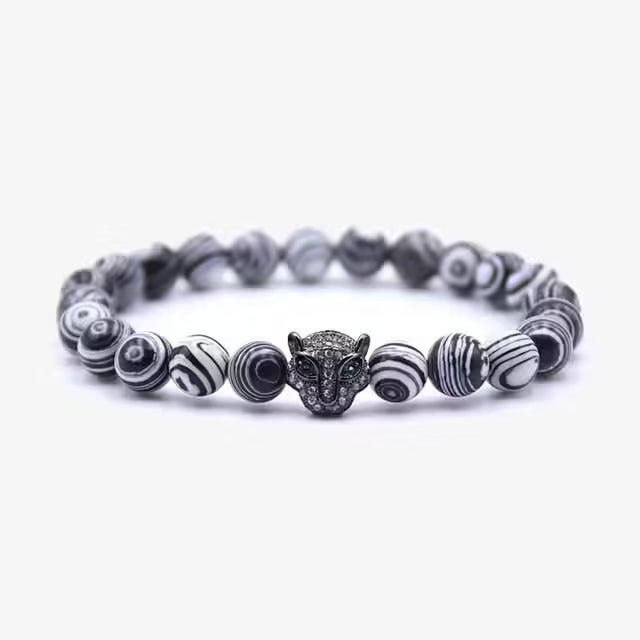 Bracelet de perles à tête de tigre (EGBT190)