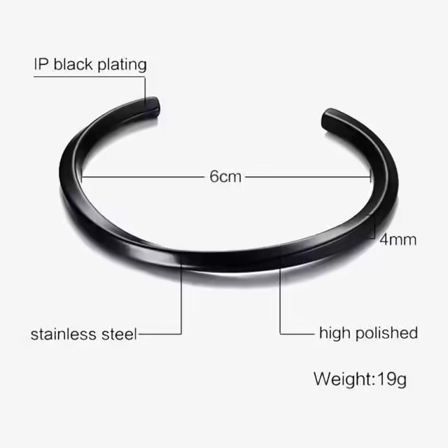 Twisted Stainless Steel Unisex Bangle Bracelet (EGBT336)