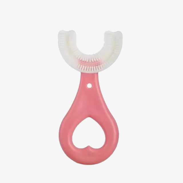 360° U-Shaped Children’s Toothbrush – Soft Silicone Teether Brush for Kids’ Oral Care & Teeth Cleaning