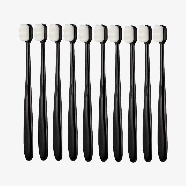 Ultra-Fine Soft Toothbrush with Million Nano Bristles – Deep Cleaning Adult Tooth Brush for Teeth, Portable Travel Dental Oral Care Brush