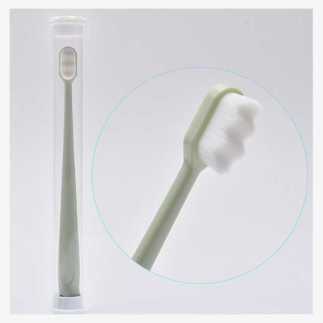 Brosse à dents ultra-douce avec des millions de nano-poils – Brosse à dents pour adultes pour un nettoyage en profondeur, brosse de voyage portable pour l'hygiène bucco-dentaire