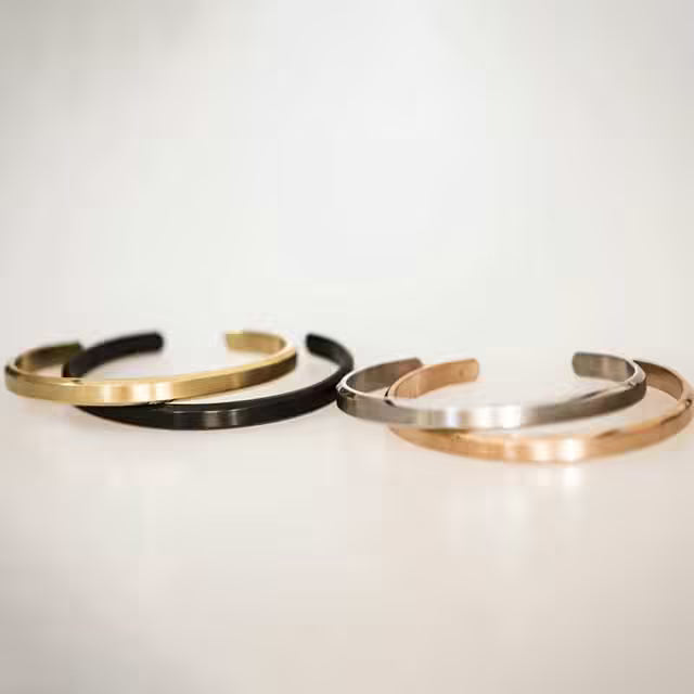 Bracelet jonc unisexe en acier inoxydable (EGBT345)