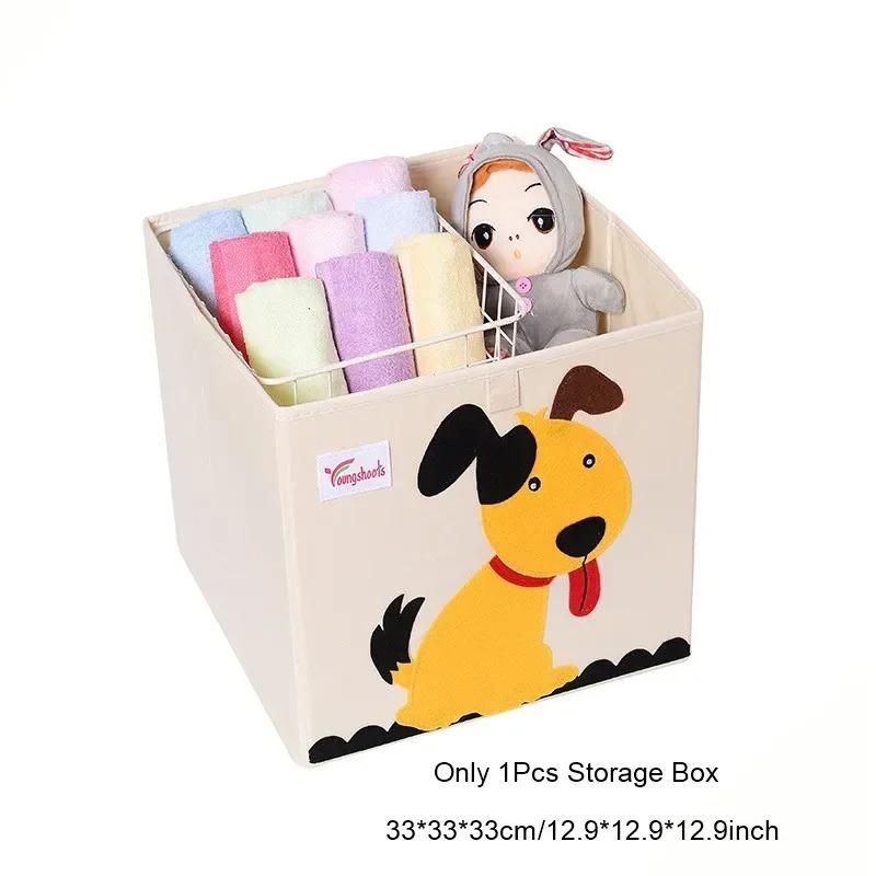 Boîte de rangement pliable pour enfants et organisateur de jouets sur le thème des animaux
