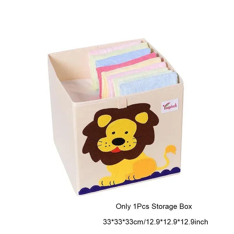 Boîte de rangement pliable pour enfants et organisateur de jouets sur le thème des animaux