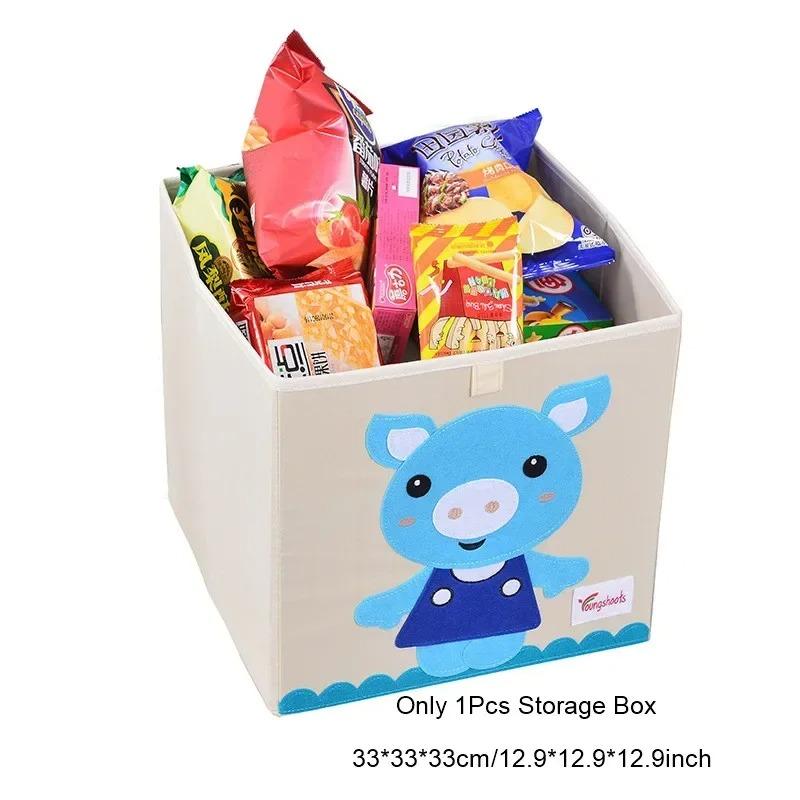 Boîte de rangement pliable pour enfants et organisateur de jouets sur le thème des animaux