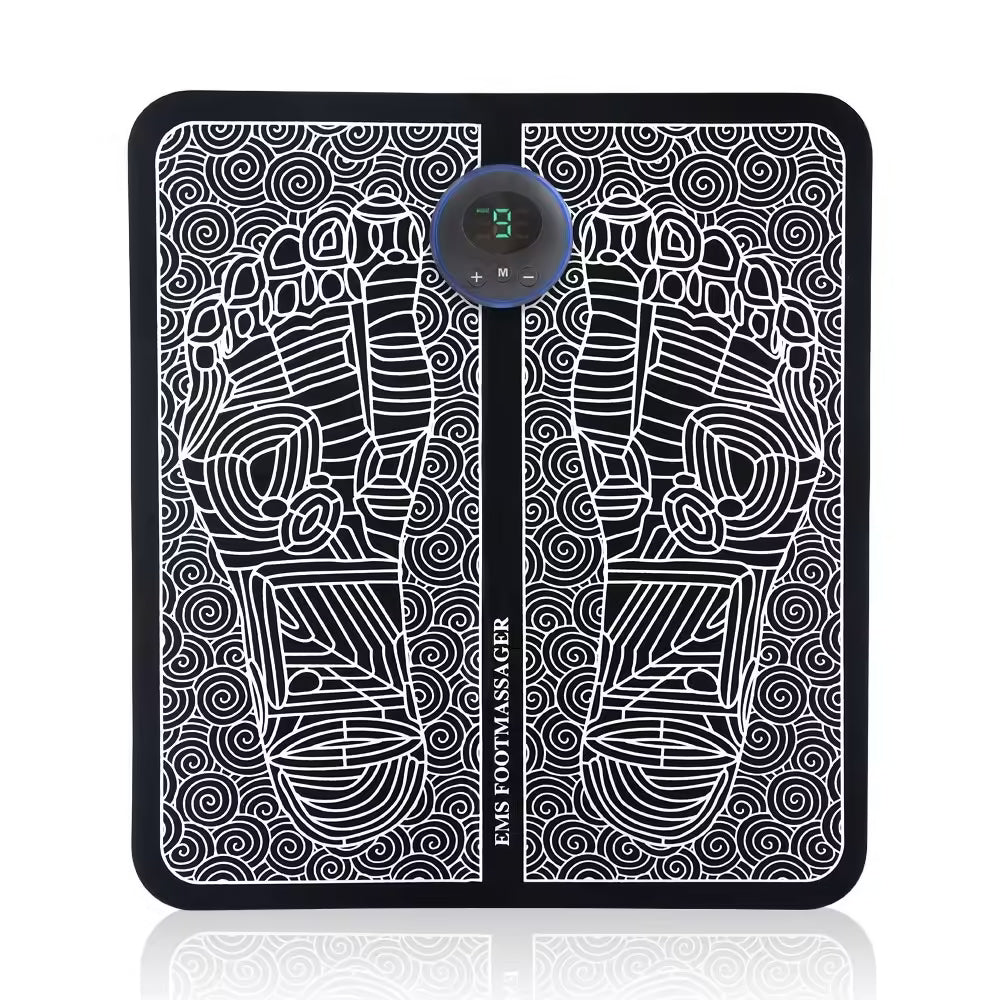 Rechargeable EMS Foot Massager Mat - Electric Foot Relaxation Pads to Relieve Sore Feet, Home Fitness Massage Tool