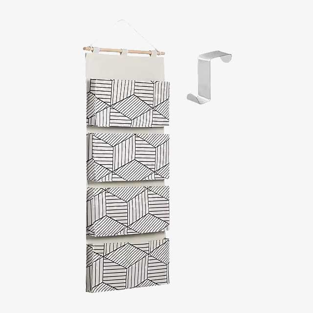 Wall Hanging Organizer Bag – Cotton Linen Fabric Door Hanging Sundries Bag for Home Closet Storage – Wall Organizer for Easy Storage