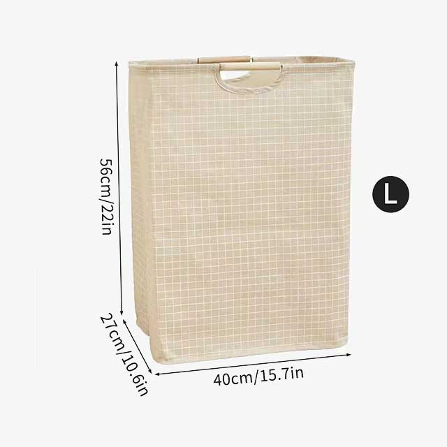 Waterproof Foldable Laundry Basket – Cotton Linen Dirty Clothes Hamper, Laundry Organizer, and Sundries Storage Bag
