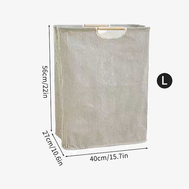 Waterproof Foldable Laundry Basket – Cotton Linen Dirty Clothes Hamper, Laundry Organizer, and Sundries Storage Bag