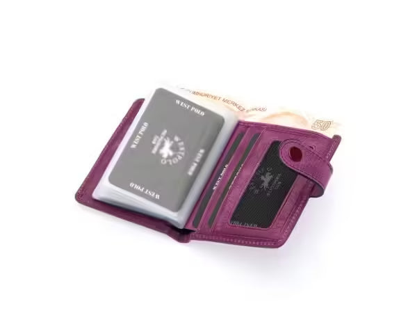 Westpolo Alex Crazy Tumbled Genuine Leather Unisex Wallet with Large Card Holder (310C)